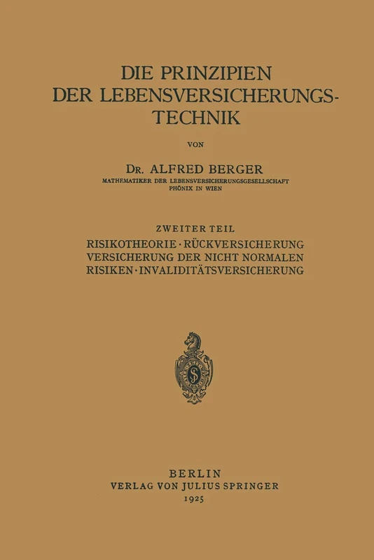 Die Prinzipien der Lebensversicherungstechnik - Image 1