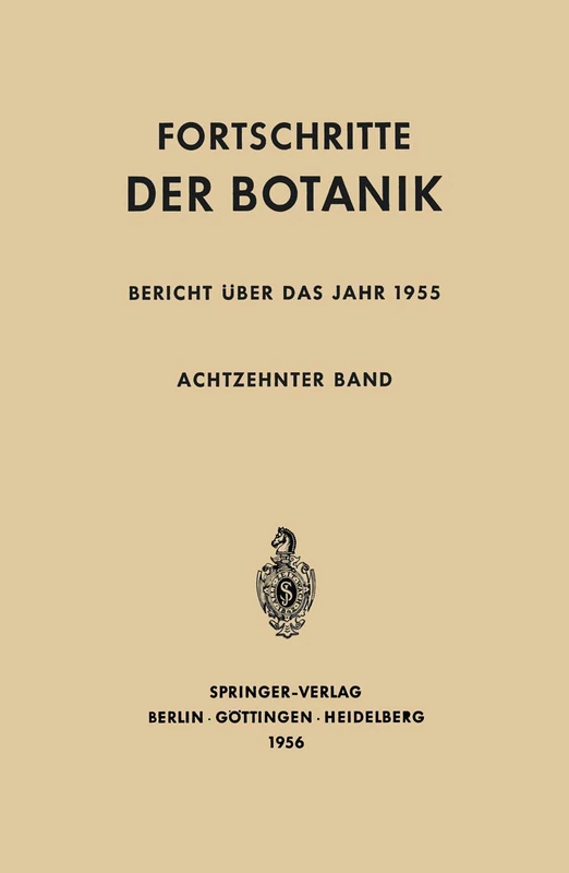 Bericht über das Jahr 1955: 18 (Progress in Botany, 18)