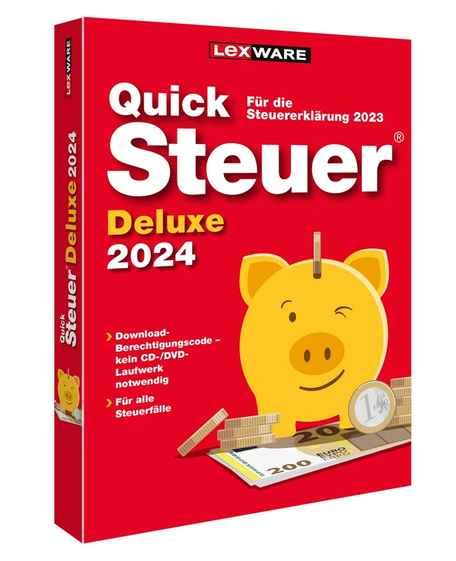 Lexware QuickSteuer Deluxe 2024 - Tax Software for 5 Returns - Image 1