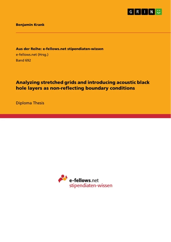 Analyzing stretched grids and introducing acoustic black hole layers as non-reflecting boundary conditions - Image 1