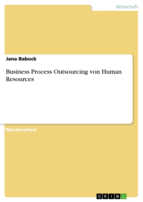 Business Process Outsourcing von Human Resources