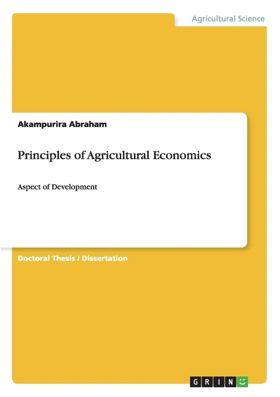 Principles of Agricultural Economics: Aspect of Development