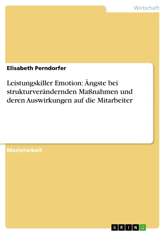 Leistungskiller Emotion: Ängste bei strukturverändernden Maßnahmen und deren Auswirkungen auf die Mitarbeiter - Image 1