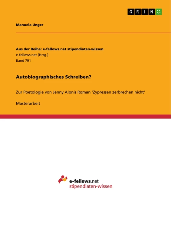Autobiographisches Schreiben?: Zur Poetologie von Jenny Alonis Roman 'Zypressen zerbrechen nicht' - Image 1