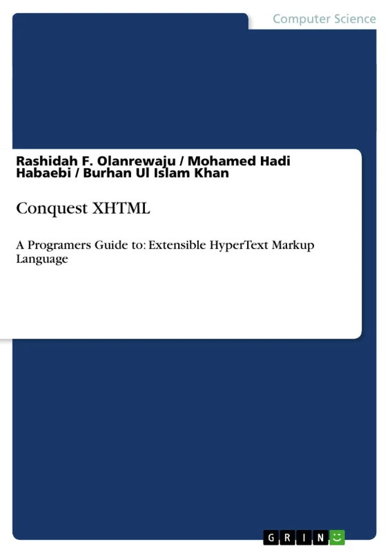 Conquest XHTML: A Programers Guide to: Extensible HyperText Markup Language - Image 1