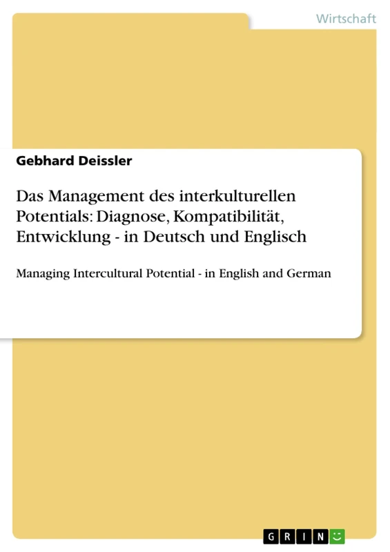 Das Management des interkulturellen Potentials: Diagnose, Kompatibilität, Entwicklung - in Deutsch und Englisch: Managing Intercultural Potential - in English and German - Image 1