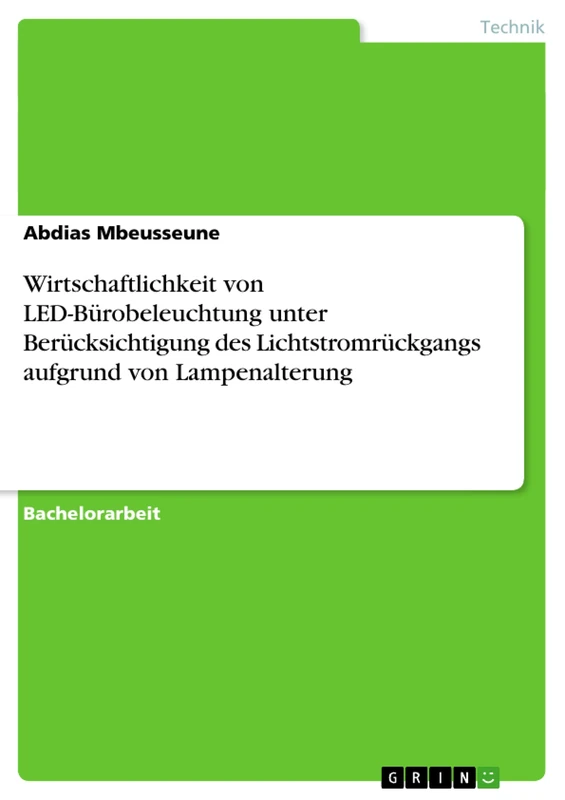 Wirtschaftlichkeit von LED-Bürobeleuchtung unter Berücksichtigung des Lichtstromrückgangs aufgrund von Lampenalterung - Image 1