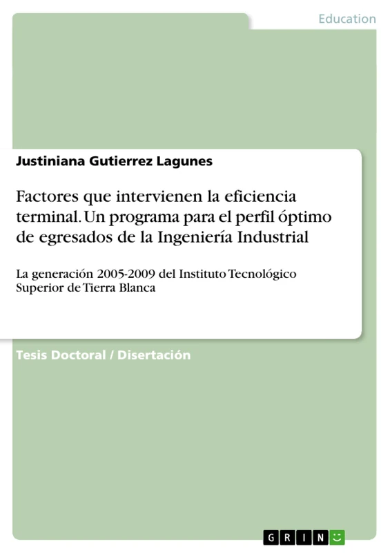 Factores que intervienen la eficiencia terminal. Un programa para el perfil óptimo de egresados de la Ingeniería Industrial: La generación 2005-2009 del Instituto Tecnológico Superior de Tierra Blanca - Image 1
