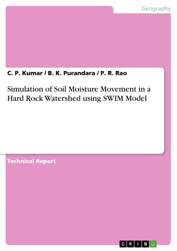 Simulation of Soil Moisture Movement in a Hard Rock Watershed using SWIM Model - Image 1
