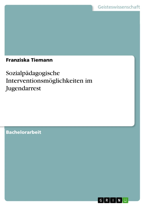 Sozialpädagogische Interventionsmöglichkeiten im Jugendarrest - Image 1