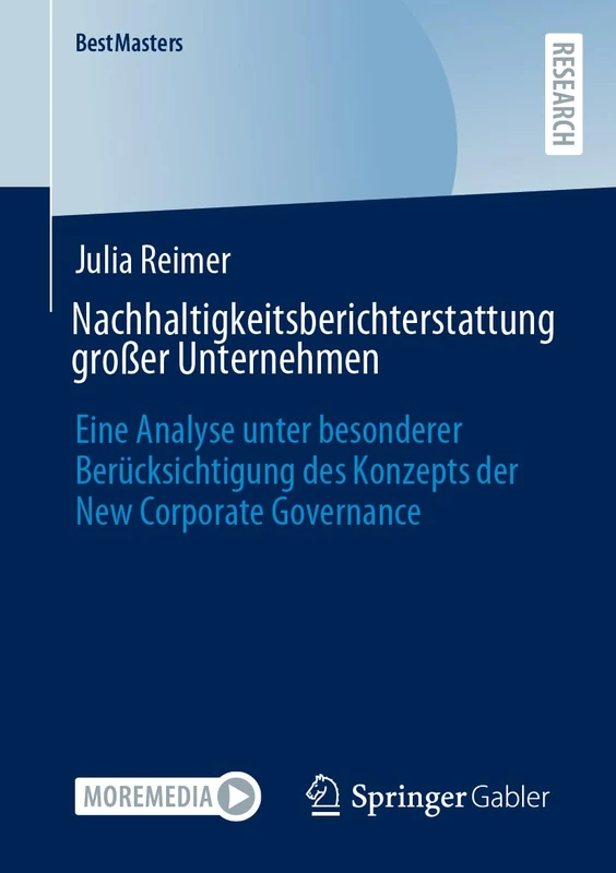 Nachhaltigkeitsberichterstattung großer Unternehmen: Eine Analyse unter besonderer Berücksichtigung des Konzepts der New Corporate Governance (BestMasters)
