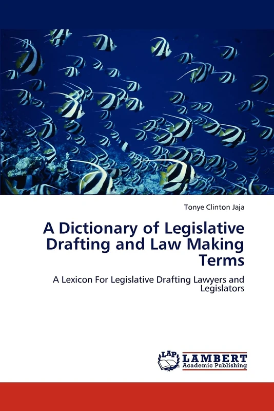 A Dictionary of Legislative Drafting and Law Making Terms: A Lexicon For Legislative Drafting Lawyers and Legislators