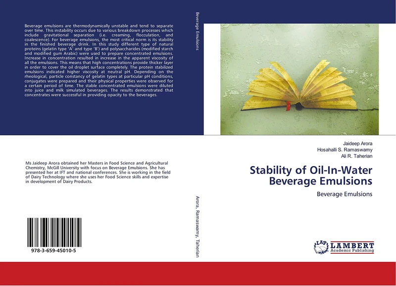 Stability of Oil-In-Water Beverage Emulsions: Beverage Emulsions - Image 1