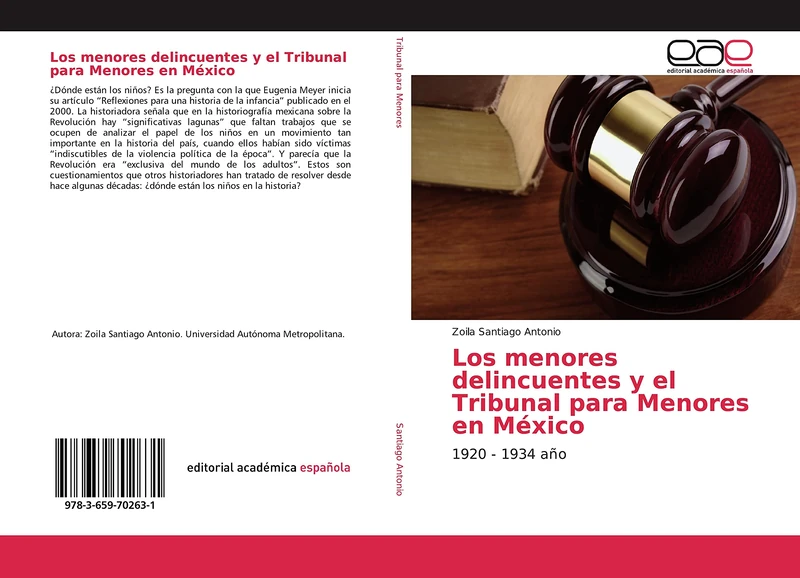 Los menores delincuentes y el Tribunal para Menores en México: 1920 - 1934 año