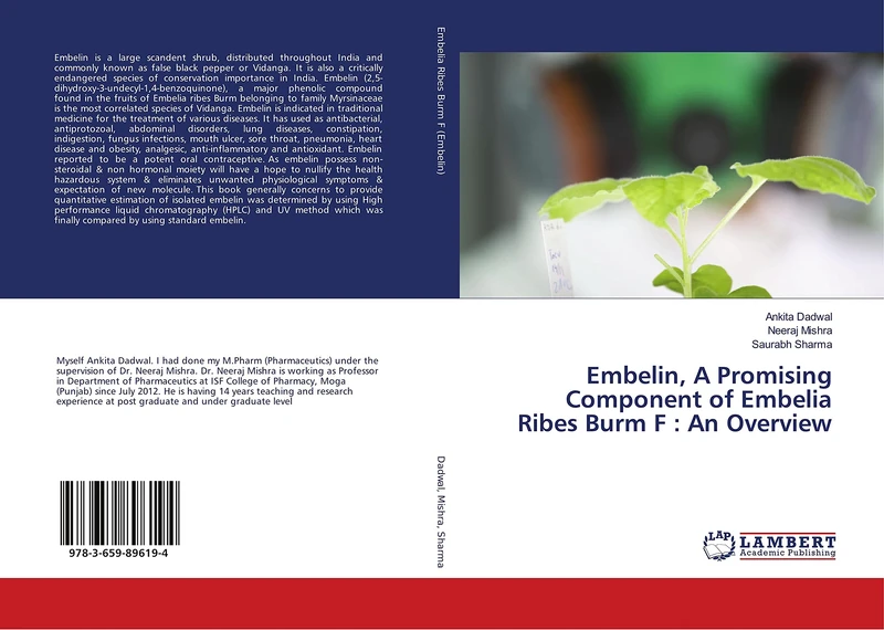 Embelin, A Promising Component of Embelia Ribes Burm F : An Overview