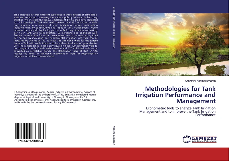 Methodologies for Tank Irrigation Performance and Management: Econometric tools to analyze Tank Irrigation Management and to improve the Tank Irrigation Performance - Image 1