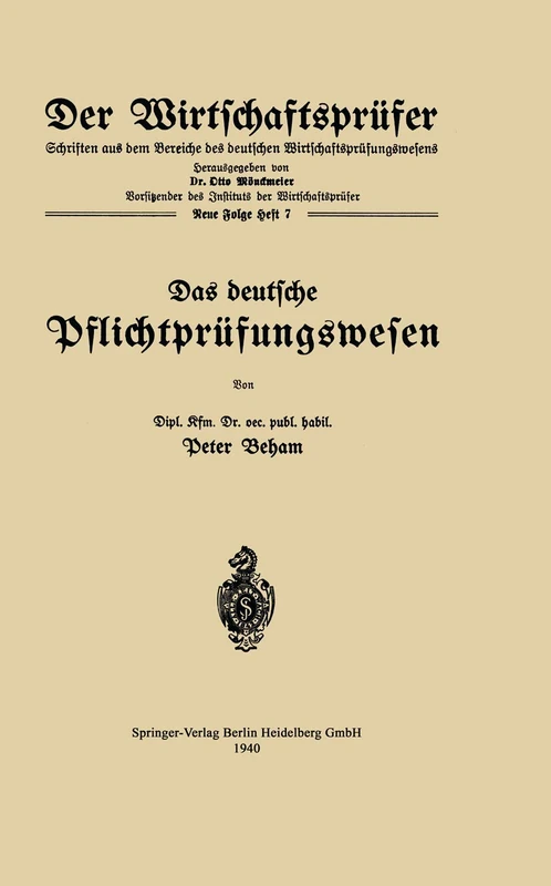 Das deutsche Pflichtprüfungswesen: N. F. 7 (Der Wirtschaftsprüfer, N. F. 7) - Image 1