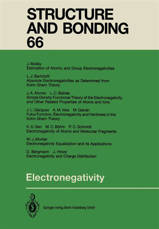 Electronegativity: 66 (Structure and Bonding, 66)