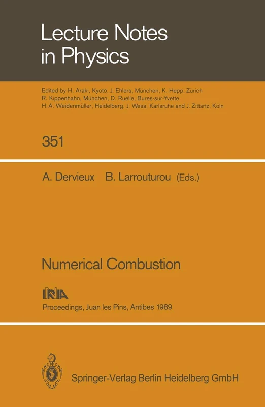 Numerical Combustion: Proceedings of the Third International Conference on Numerical Combustion Held in Juan les Pins, Antibes, May 23–26, 1989: 351 (Lecture Notes in Physics, 351)