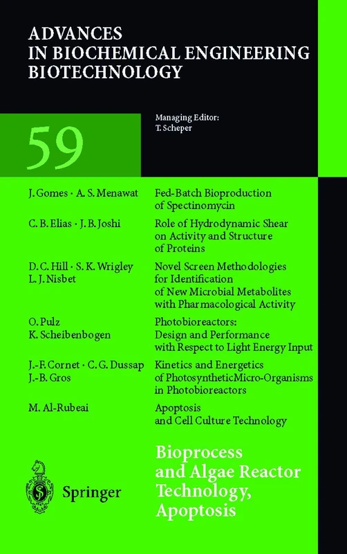 Bioprocess and Algae Reactor Technology, Apoptosis: 59 (Advances in Biochemical Engineering/Biotechnology, 59)