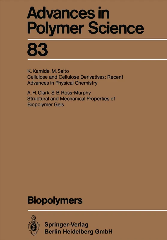 Biopolymers: 83 (Advances in Polymer Science, 83) - Image 1