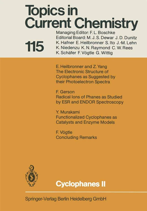 Cyclophanes II: 115 (Topics in Current Chemistry, 115)