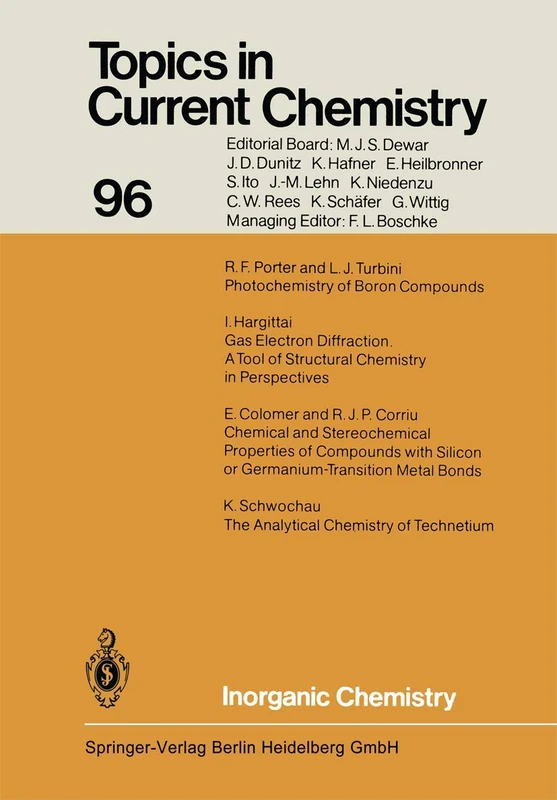 Inorganic Chemistry: 96 (Topics in Current Chemistry, 96)