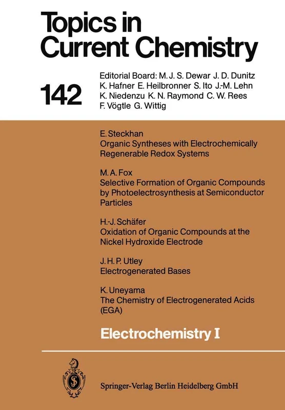 Electrochemistry I: 142 (Topics in Current Chemistry, 142)