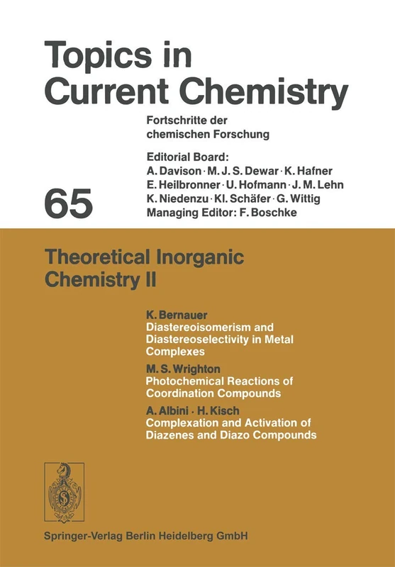 Theoretical Inorganic Chemistry II: 65 (Topics in Current Chemistry, 65)