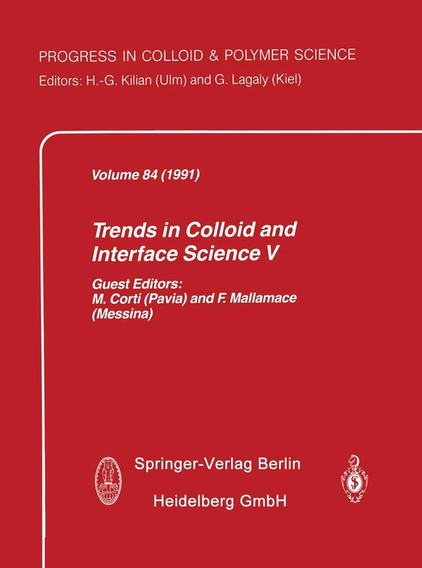 Trends in Colloid and Interface Science V: 84 (Progress in Colloid and Polymer Science, 84)