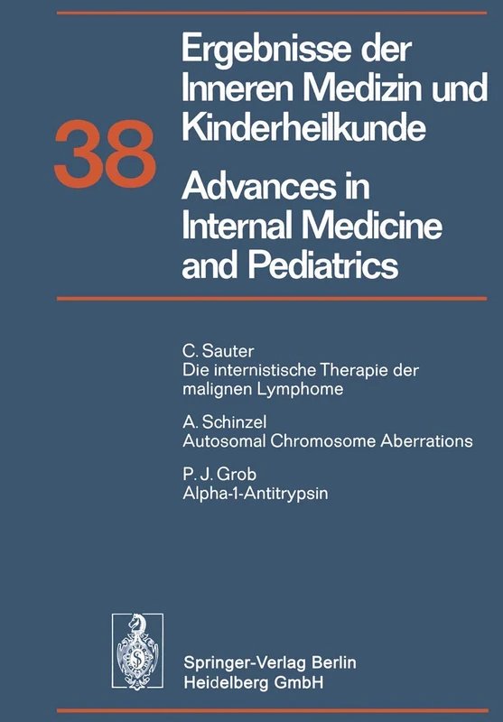 Ergebnisse der Inneren Medizin und Kinderheilkunde / Advances in Internal Medicine and Pediatrics: 38 (Ergebnisse der Inneren Medizin und ... in Internal Medicine and Pediatrics, 38)