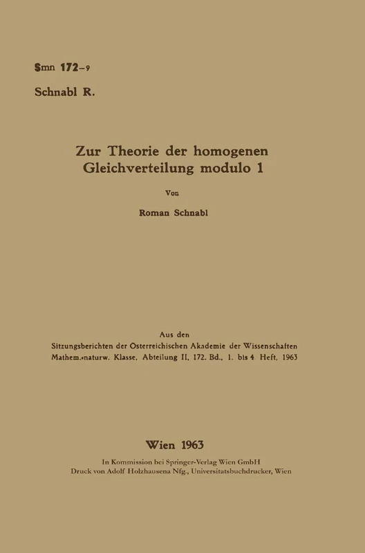 Zur Theorie der homogenen Gleichverteilung modulo 1 - Image 1