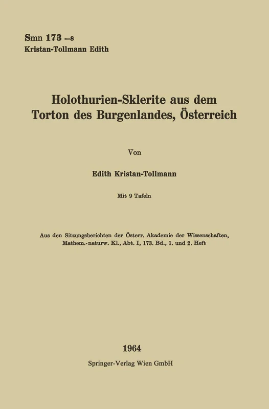 Holothurien-Sklerite aus dem Torton des Burgenlandes, Österreich (Sitzungsberichte der Österreichischen Akademie der Wissenschaften) - Image 1
