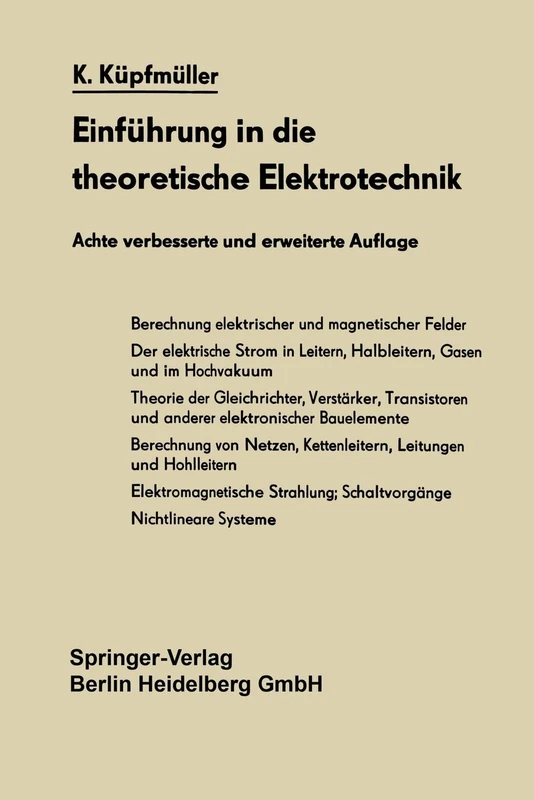 Einführung in die theoretische Elektrotechnik