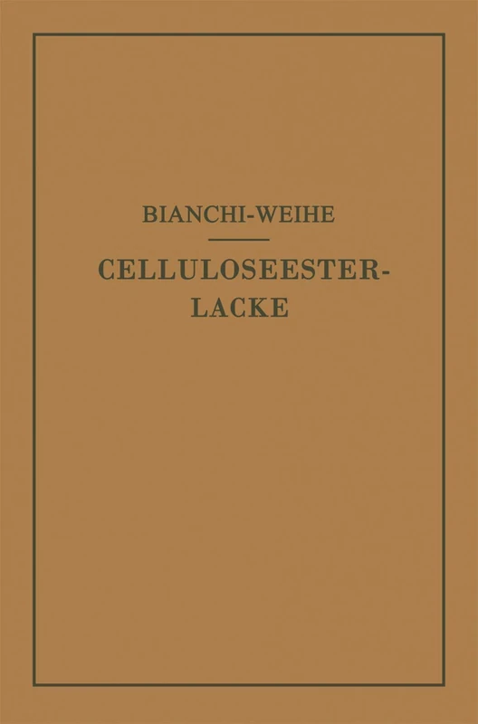Celluloseesterlacke: Die Rohstoffe, ihre Eigenschaften und lacktechnischen Aufgaben; Prinzipien des Lackaufbaues und Beispiele für die Zusammensetzung; technische Hilfsmittel der Fabrikation