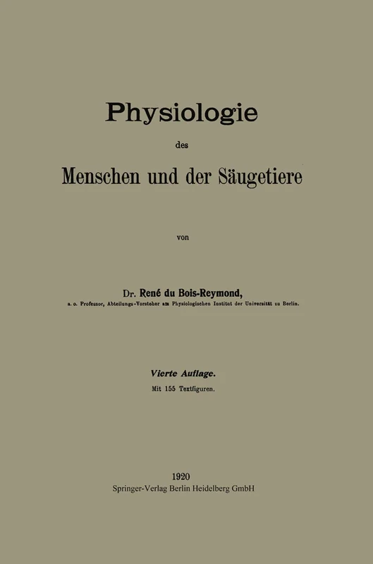 Physiologie des Menschen und der Säugetiere