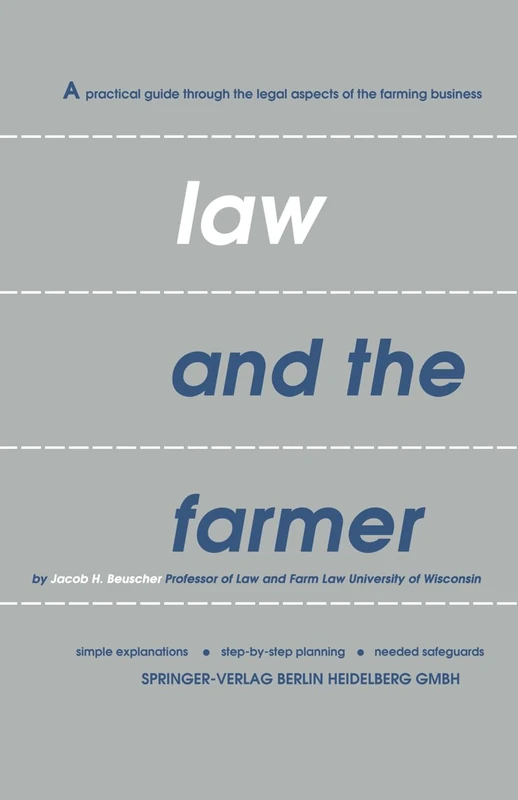 Springer - Law and the Farmer - Law Book