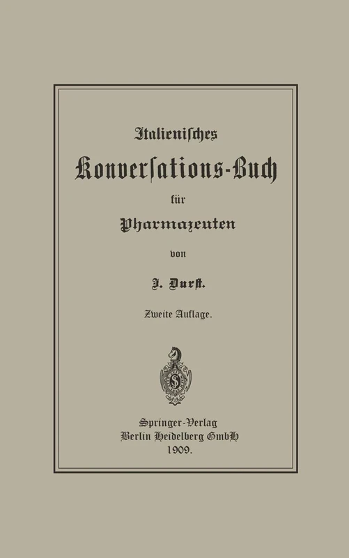 Italienisches Konversations-Buch für Pharmazeuten