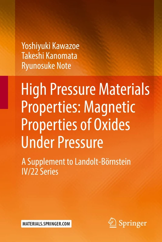 Springer Magnetic Properties of Oxides Under Pressure Book
