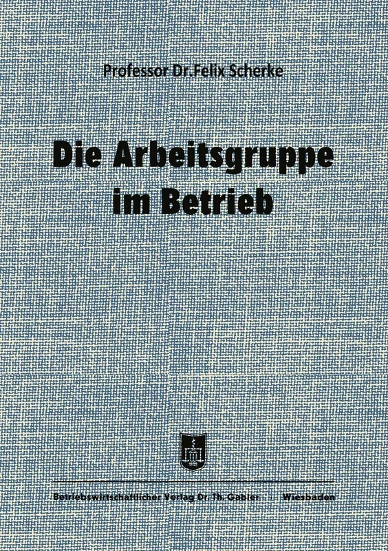Die Arbeitsgruppe im Betrieb: ihre Untersuchung, Diagnostizierung und Behandlung