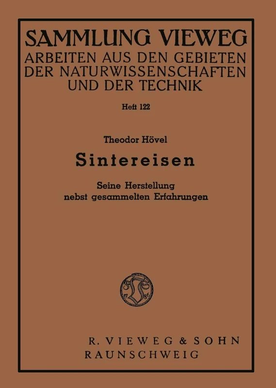 Sintereisen: Seine Herstellung nebst gesammelten Erfahrungen - Image 1
