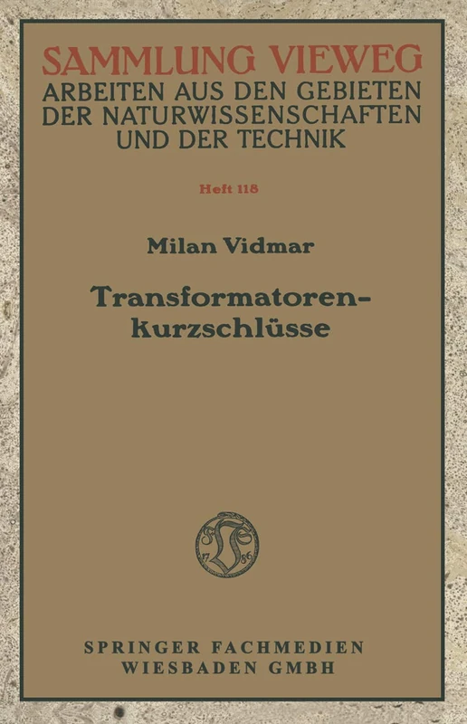 Transformatorenkurzschlüsse (Sammlung Vieweg)