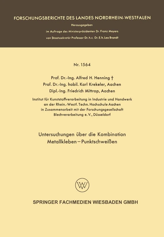 Untersuchungen über die Kombination Metallkleben - Punktschweißen - Image 1