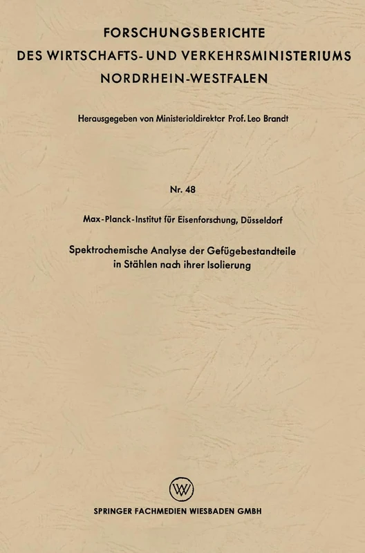Spektrochemische Analyse der Gefügebestandteile in Stählen nach ihrer Isolierung - Image 1