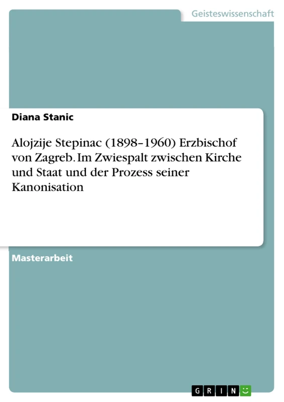 Alojzije Stepinac (1898-1960) Erzbischof von Zagreb. Im Zwiespalt zwischen Kirche und Staat und der Prozess seiner Kanonisation - Image 1