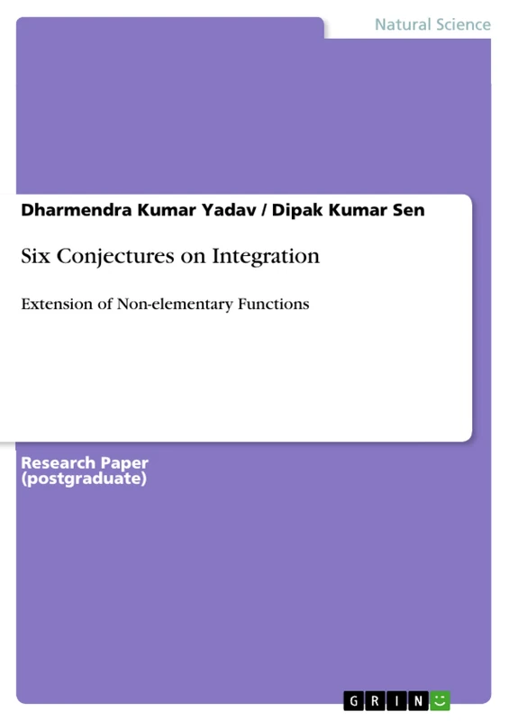 Six Conjectures on Integration: Extension of Non-elementary Functions - Image 1