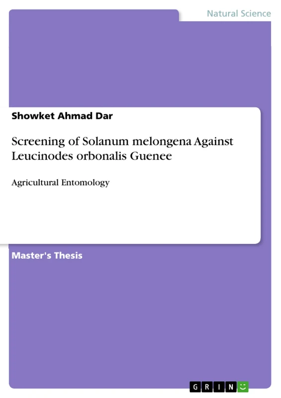 Screening of Solanum melongena Against Leucinodes orbonalis Guenee: Agricultural Entomology - Image 1