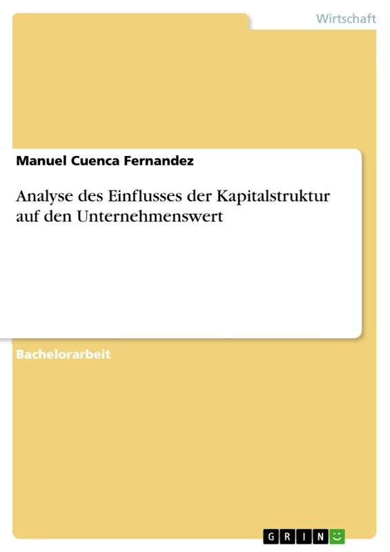 Analyse des Einflusses der Kapitalstruktur auf den Unternehmenswert - Image 1