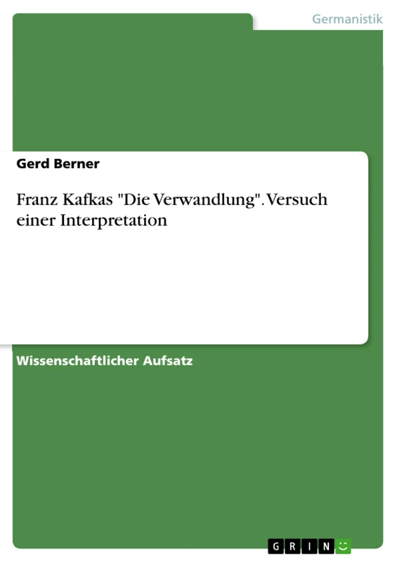 Franz Kafkas "Die Verwandlung". Versuch einer Interpretation - Image 1