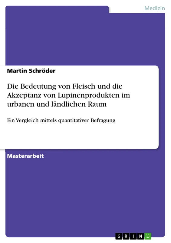 Die Bedeutung von Fleisch und die Akzeptanz von Lupinenprodukten im urbanen und ländlichen Raum: Ein Vergleich mittels quantitativer Befragung - Image 1